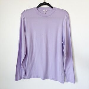 Skims Long Sleeve Crew Neck Modal Cotton T-Shirt Womens Small Purple